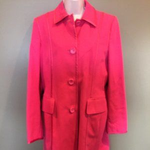 Hot Pink Banana Republic Trench Coat